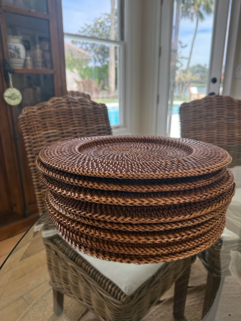 Ballard Designs Woven Rattan Charger